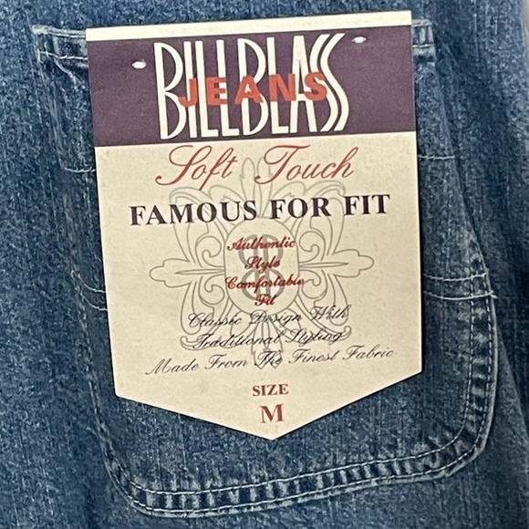 VTG Y2K Bill Blass Vintage Ladies Bib Carpenter Bib Overall Shorts Sz Medium NWT - Picture 4 of 15